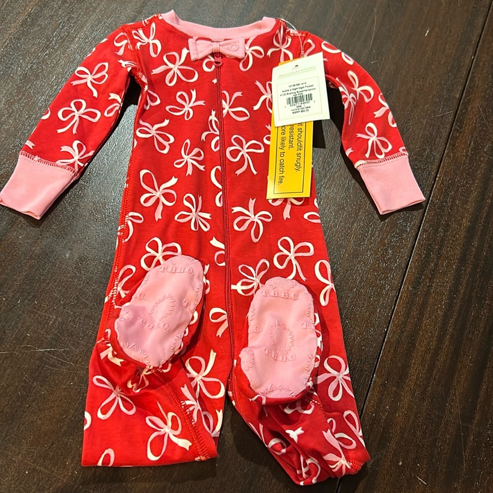 CB Noelle's Night Bustling Bows with Hamptons Hot Pink Sz 3-6M NWT Christmas
